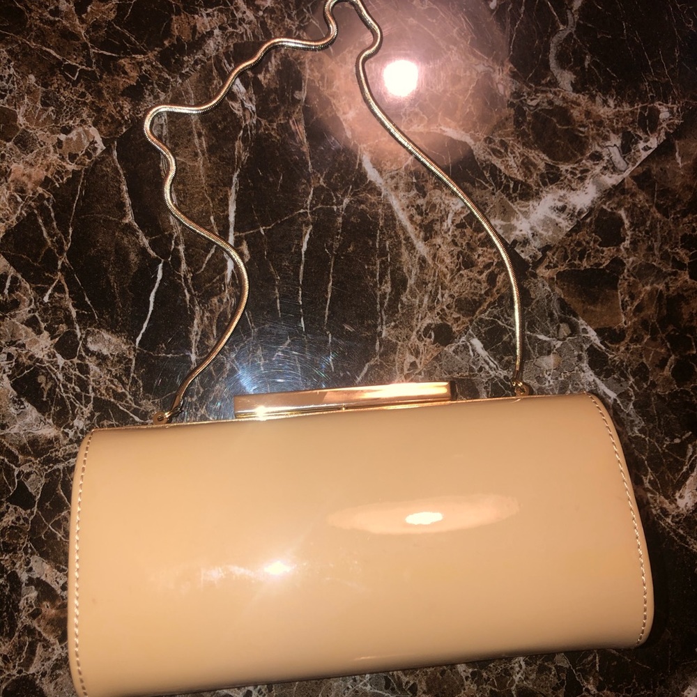 L.K. Bennett Roll Clutch/Gold metallic clasp